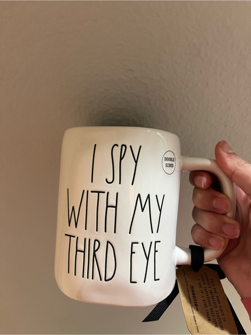 Doubled sided Rae Dunn Halloween limited edition Ceramic Mug - White